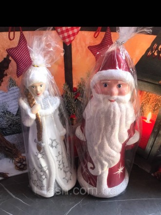Игрушечный Дедушка Мороз со Снегурочкой под елку, незаменимый атрибут для создан. . фото 5
