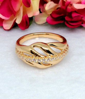 Стильное позолоченное женское кольцо. Медицинское золото
Бренд: Xuping
Основа : . . фото 3