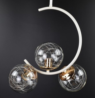 Люстра потолочная на 3 лампочки 068/3-wh Белый 48х26х34 см.. Одесса. фото 1