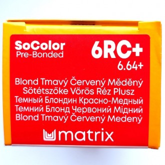 Стойкая крем-краска для волос MATRIX SoColor Pre-Bonded (Permanent) 6RC+
 
Номер. . фото 3