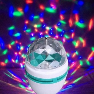 
Диско-лампа LASER LY 399, дискошар, светомузыка, светодиодная вращающаясядискол. . фото 3