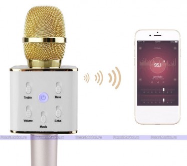 
Bluetooth микрофон для караоке Q7: Bluetooth 4.0, двойной динамик, эхо + реверб. . фото 9