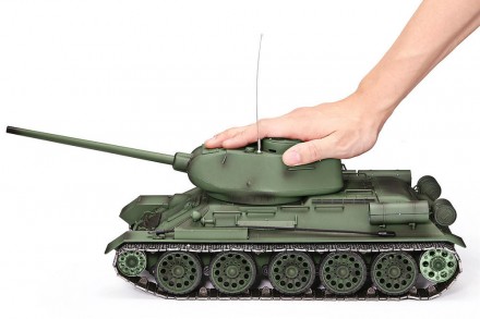 Радиоуправляемая модель советского танка Т-34 в масштабе 1:16 с пневматическим о. . фото 7