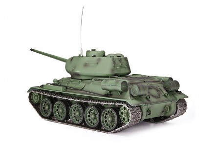Радиоуправляемая модель советского танка Т-34 в масштабе 1:16 с пневматическим о. . фото 4