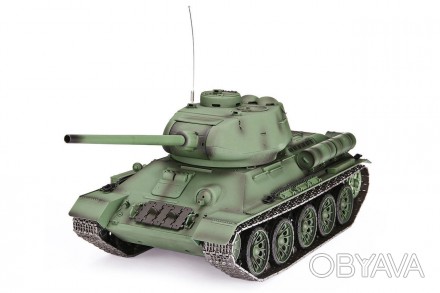Радиоуправляемая модель советского танка Т-34 в масштабе 1:16 с пневматическим о. . фото 1