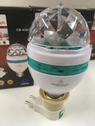 
Диско лампа светодиодная с патроном Crownberg CB-0301 не только озаряет комнату. . фото 3