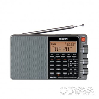 Tecsun PL-880 високоякісний багатохвильовий настільний цифровий радіоприймач, об. . фото 1