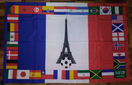 Футбольный флаг World Cup France-98, размер 135х85см, 100грн, личная встреча, вы. . фото 2
