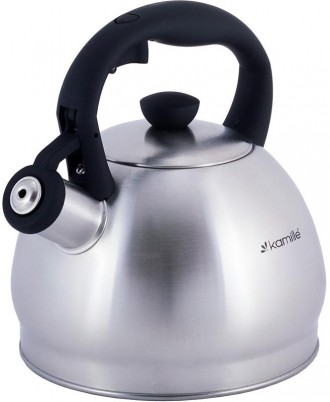 Чайник Kamille Whistling Kettle со свистком для ароматного чая и семейного или д. . фото 3