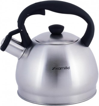 Чайник Kamille Whistling Kettle со свистком для ароматного чая и семейного или д. . фото 4