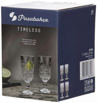 Набор 4 стеклянных рюмки Pasabahce Timeless для подачи водки, ликера и других кр. . фото 5