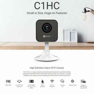 Ezviz CS-C1HC (D0-1D) IP камера 2Мп Wi-Fi (внутрішня). Полтава. фото 1 Ezviz CS-C1HC (D0-1D) IP камера 2Мп Wi-Fi (внутрішня). Полтава. фото 1