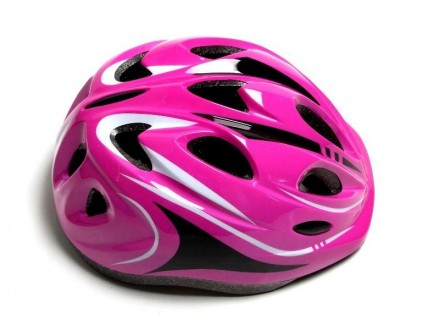 Шлем для подростков "Роллер" с регулировкой размера. Размер M: 52-56 см. Розовый. . фото 3
