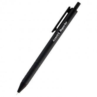 Ручка шариковая автоматическая Axent Reporter 0,7мм черная AB1065-01-A
 
Масляна. . фото 2