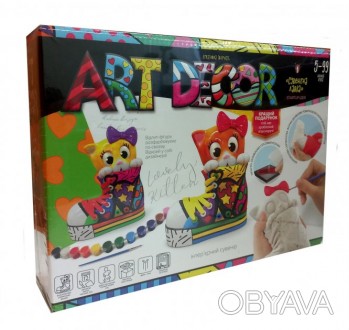 Набор для творчества "ART DECOR: Котик в ботинке" от Danko Toys Art Decor &ndash. . фото 1