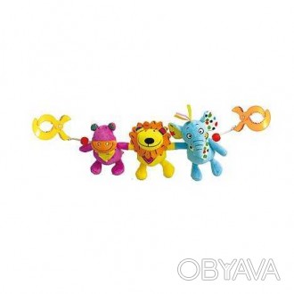 Подвеска прищепка Biba Toys на клипсе Друзья Джунглей Подвеска на коляску Игрушк. . фото 1