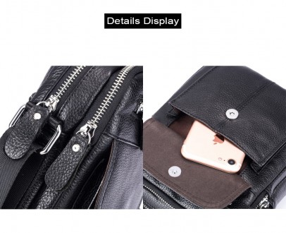 BULLCAPTAIN - Сумка виготовлена з високоякісної шкіри:- ця стильна сумка є міцна. . фото 6