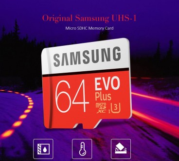 Оригінальний "Samsung" UHS-3 64GB Micro SDXC Memory Card. 
Class 10 \. . фото 9