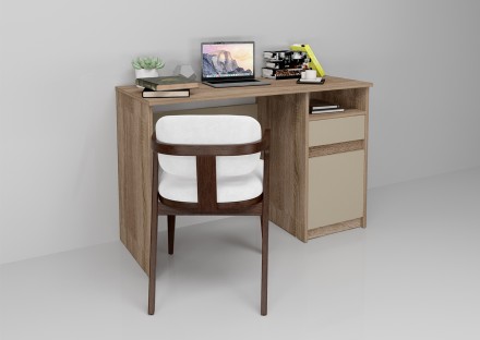 
Комп&apos;ютерний стіл Jusk B Лате / Дуб Сонома Трюфель : стильна і сучасна мод. . фото 2