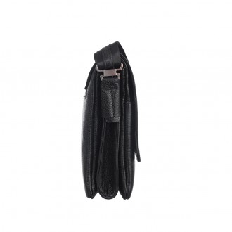 Мужская сумка-планшетка из натуральной кожи Desisan черного цвета. Материалом по. . фото 4