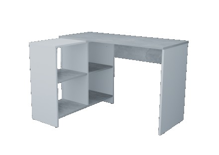 
Комп&apos;ютерний стіл Stiven 1200x918 Білий / Сірий : стильна і сучасна модель. . фото 4