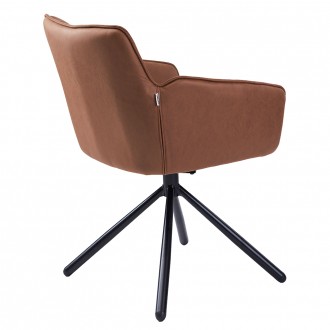 
Кресло поворотное Wang коричневый Элегантное стильное кресло для комфортного вр. . фото 4