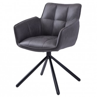 
Кресло поворотное Wang угольный серый Элегантное стильное кресло для комфортног. . фото 2