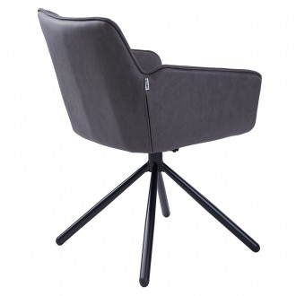 
Кресло поворотное Wang угольный серый Элегантное стильное кресло для комфортног. . фото 4