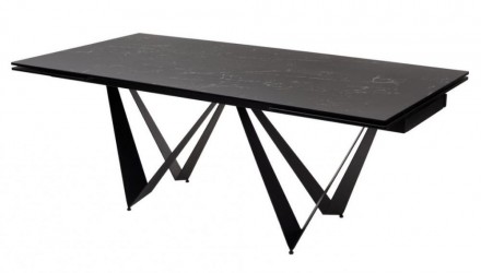 
Стіл розкладний Fjord Black Marble кераміка 200-300 см Стильний розкладний стіл. . фото 2