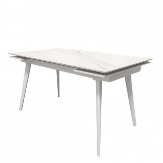 
Огляд керамічного столу Hugo Carrara White Стіл Hugo - обідній стіл середнього . . фото 5
