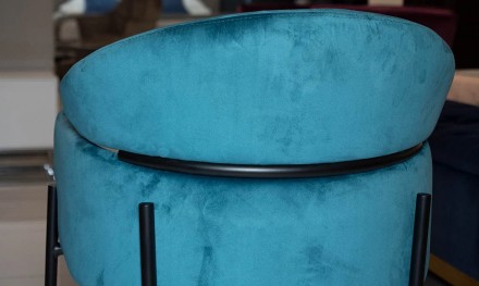 
Стілець Трініті Метал сидіння Тканина 610x540x780 бірюзовий : стильна і сучасна. . фото 4