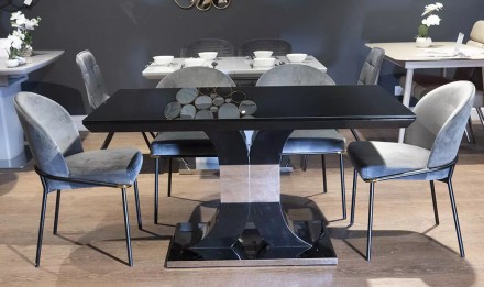 
Стіл Космо-Скай обідній 1400х800х760 чорний глянець : стильна і сучасна модель . . фото 4