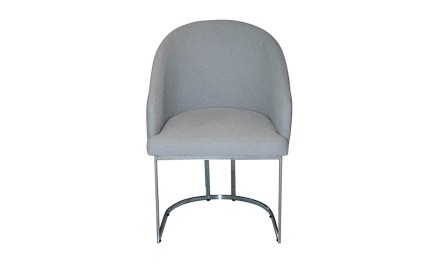 
Стілець Ешлі світло-сірий метал сидіння тканина 500x500x850 хром : стильна і су. . фото 9