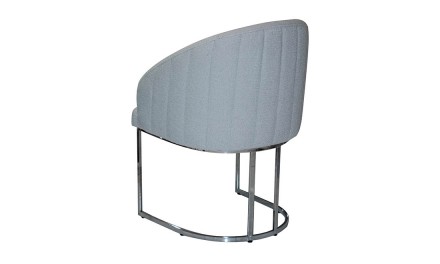 
Стілець Ешлі світло-сірий метал сидіння тканина 500x500x850 хром : стильна і су. . фото 11