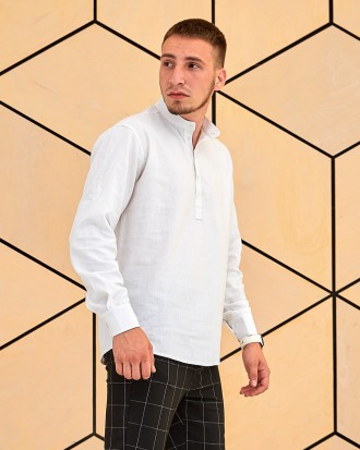 Льняная рубашкаТкань:Турция,премиумМатериал:лен, хлопокРубашка с длинным рукавом. . фото 6