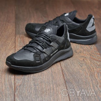 Мужские кожаные кроссовки New Balance. . фото 1