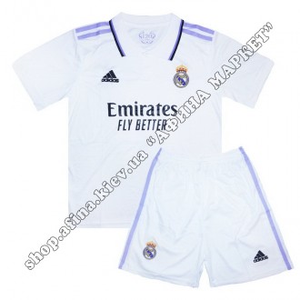 Детская футбольная форма Реал Мадрид 2022-2023 домашняя Adidas. Купить футбольну. . фото 2