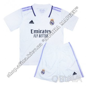 Детская футбольная форма Реал Мадрид 2022-2023 домашняя Adidas. Купить футбольну. . фото 1
