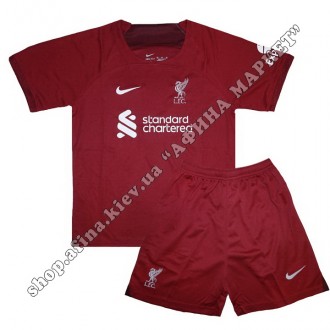 Детская футбольная форма 22/23 Nike домашняя. Купить футбольную форму Ливерпуль . . фото 2