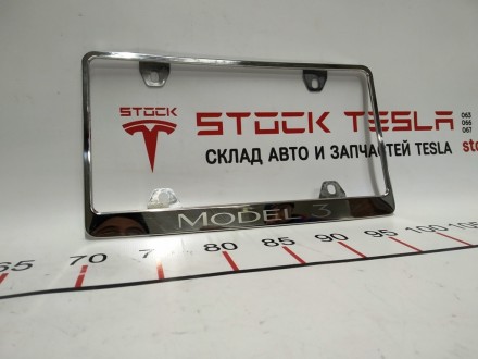 Рамка заднего номера метал. хром. Tesla model 3 1138982-00-A
Доставка по Украин. . фото 2