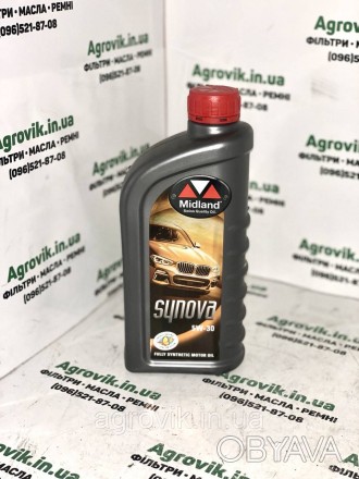 Midland SYNOVA 5W-30 – 100% синтетическое моторное масло Long Life, которое пред. . фото 1