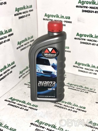 Midland AVANZA 10W-40 - универсальное синтетическое моторное масло для бензиновы. . фото 1