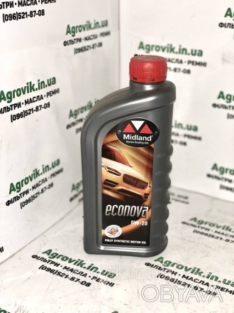 Midland ECONOVA 0W-20 – 100% синтетическое моторное масло. Сочетает синтетически. . фото 1