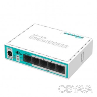 Маршрутизатор MikroTik RouterBOARD RB750r2 hEX lite (850MHz/64Mb, 5х100Мбит, PoE. . фото 1