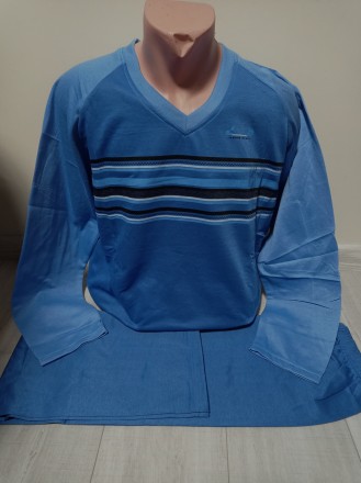 Современная модель пижамы с микроначесом, пошита из хлопка .
 При стирке не сади. . фото 4