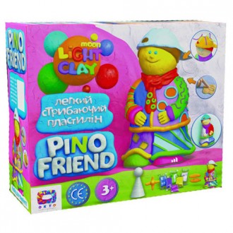 Набор легкого прыгающего пластилина Джексон 70038 ТМ Moon Light Clay Pino Friend. Рогатин. фото 1 Набор легкого прыгающего пластилина Джексон 70038 ТМ Moon Light Clay Pino Friend. Рогатин. фото 1