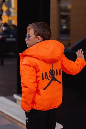 Стильна двостороння!! демісезонна курточка "Jordan"
 
Розміри-104-110,110-116,11. . фото 6