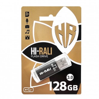 USB Flash-накопичувач Hi-Rali 128GB Rocket series Black - це стильний, компактни. . фото 3