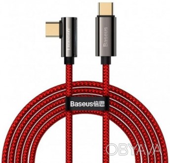 Кабель Baseus Legend Series Elbow USB-C-USB-C, 1м, Red 
 
Отправка данного товар. . фото 1