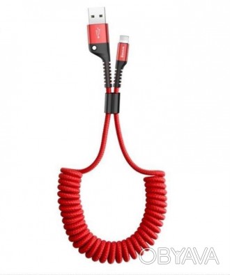 Кабель Baseus Fish eye Spring Data USB-Lightning, 1м Red 
 
Отправка данного тов. . фото 1